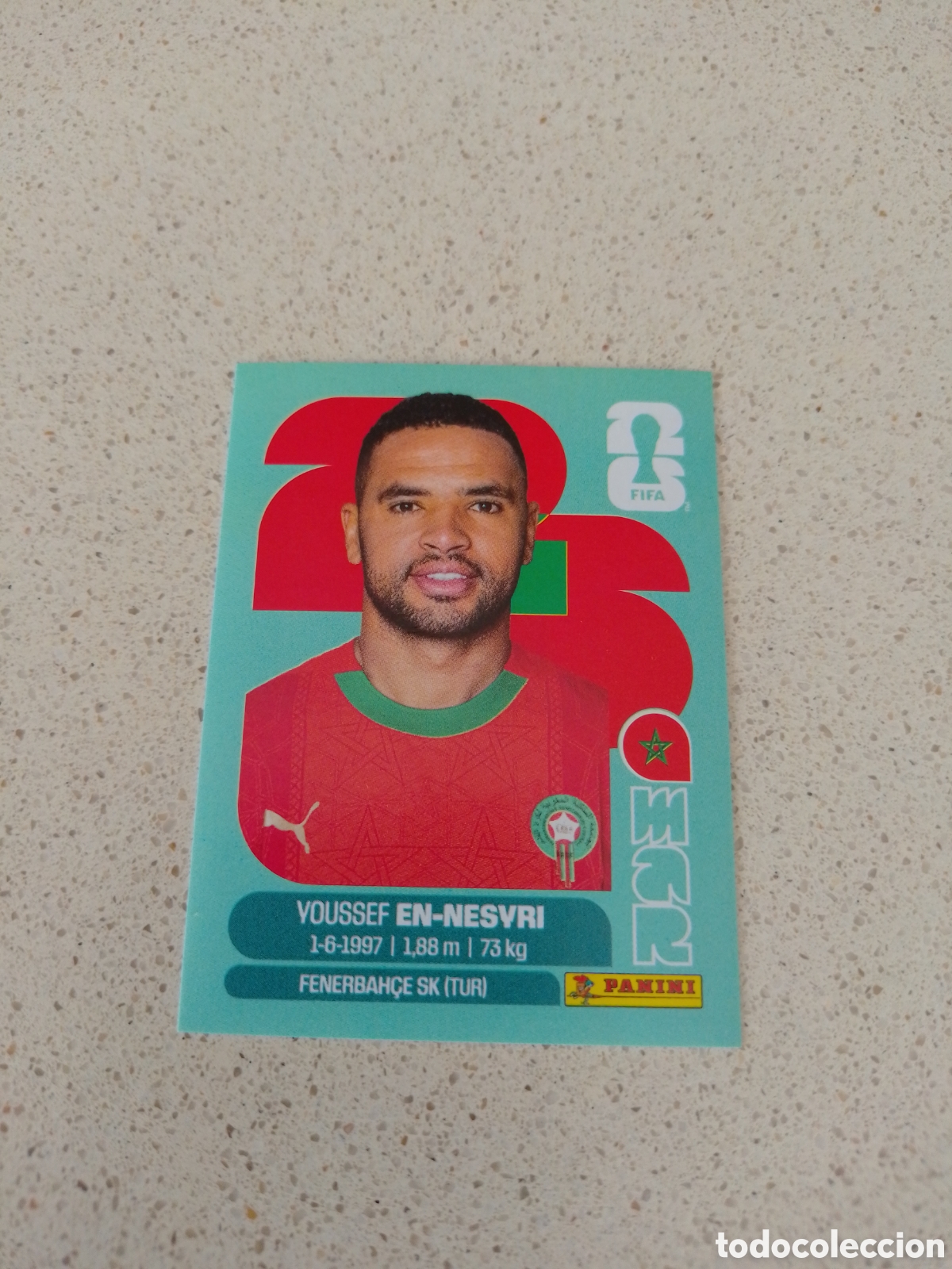 Cromos de F&uacute;tbol: CROMO NUMERO 16 EN-NESYRI MARRUECOS. MUNDIAL 2026. PANINI.