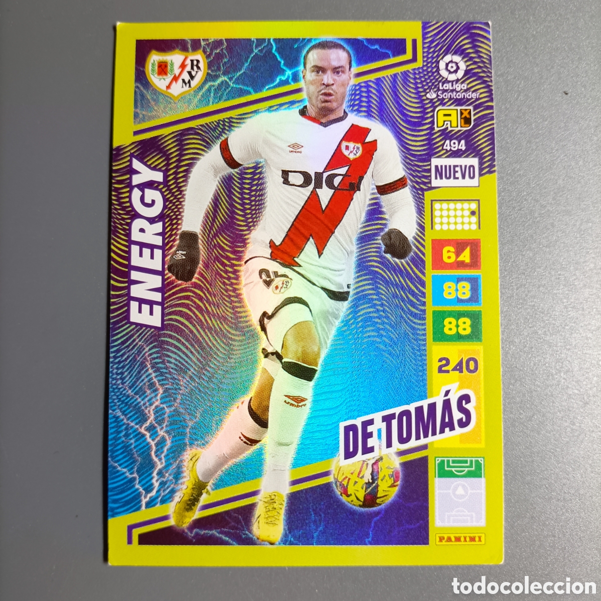 Cartes &agrave; collectionner de Football: ADRENALYN LIGA 2022-2023 (RAYO) №494 DE TOMAS / NUEVO ENERGY
