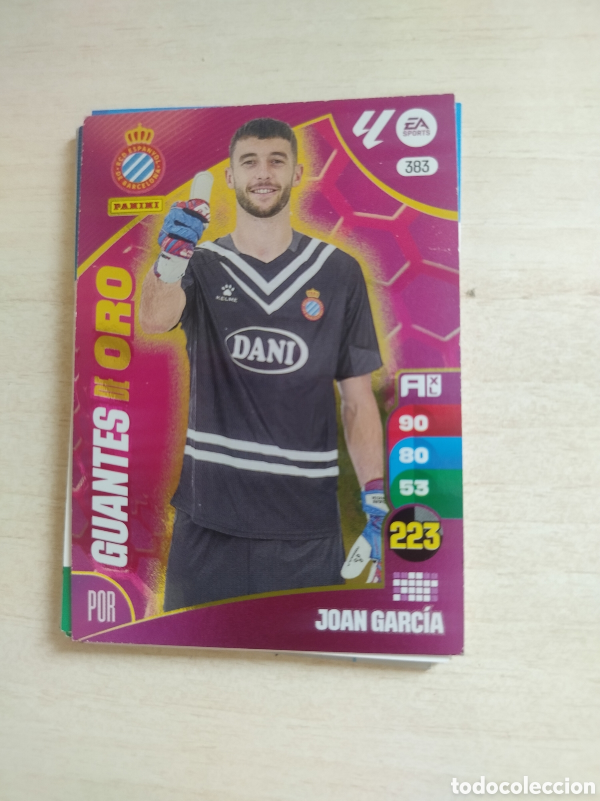Cromos de F&uacute;tbol: JOAN GARCIA GUANTES DE ORO 383 ADRENALYN 2024 2025 24 25