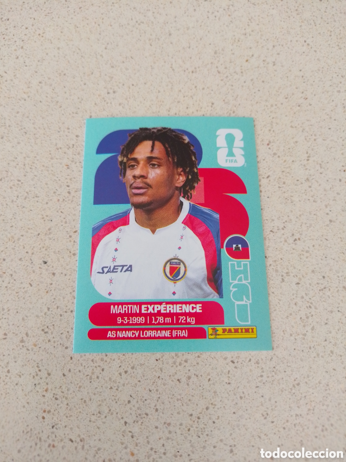 Cromos de F&uacute;tbol: CROMO NUMERO 4 EXPERIENCE HAITI. MUNDIAL 2026. PANINI.