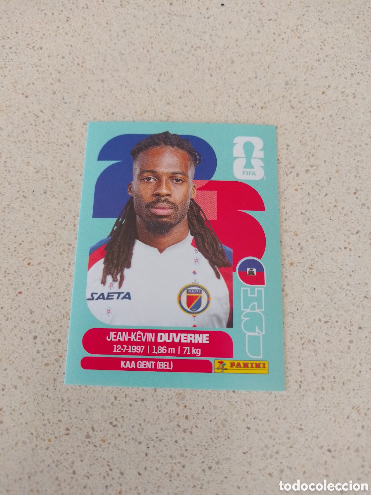 Cromos de F&uacute;tbol: CROMO NUMERO 5 DUVERNE HAITI. MUNDIAL 2026. PANINI.