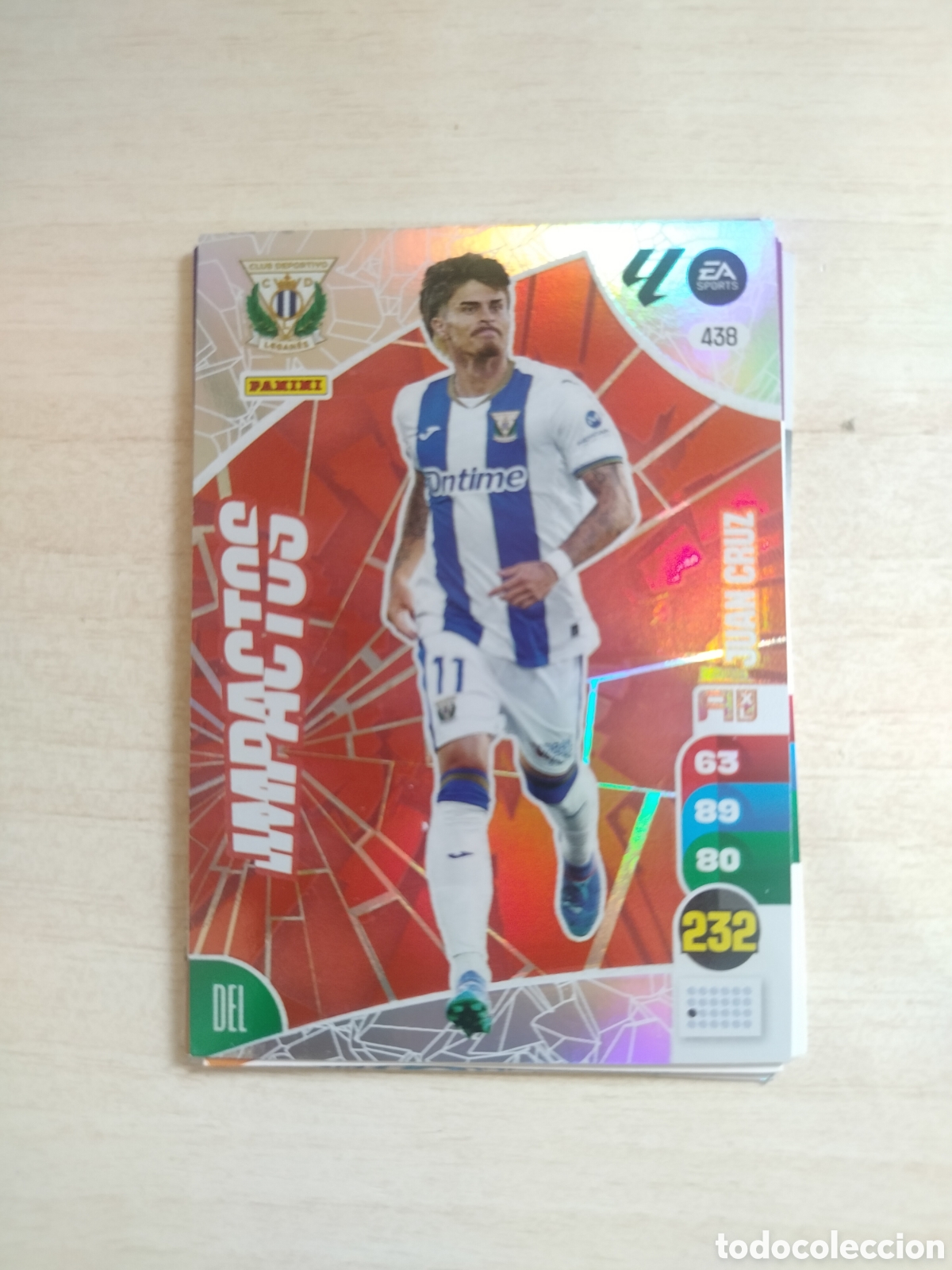 Cromos de F&uacute;tbol: JUAN CRUZ IMPACTOS 438 ADRENALYN 2024 2025 24 25