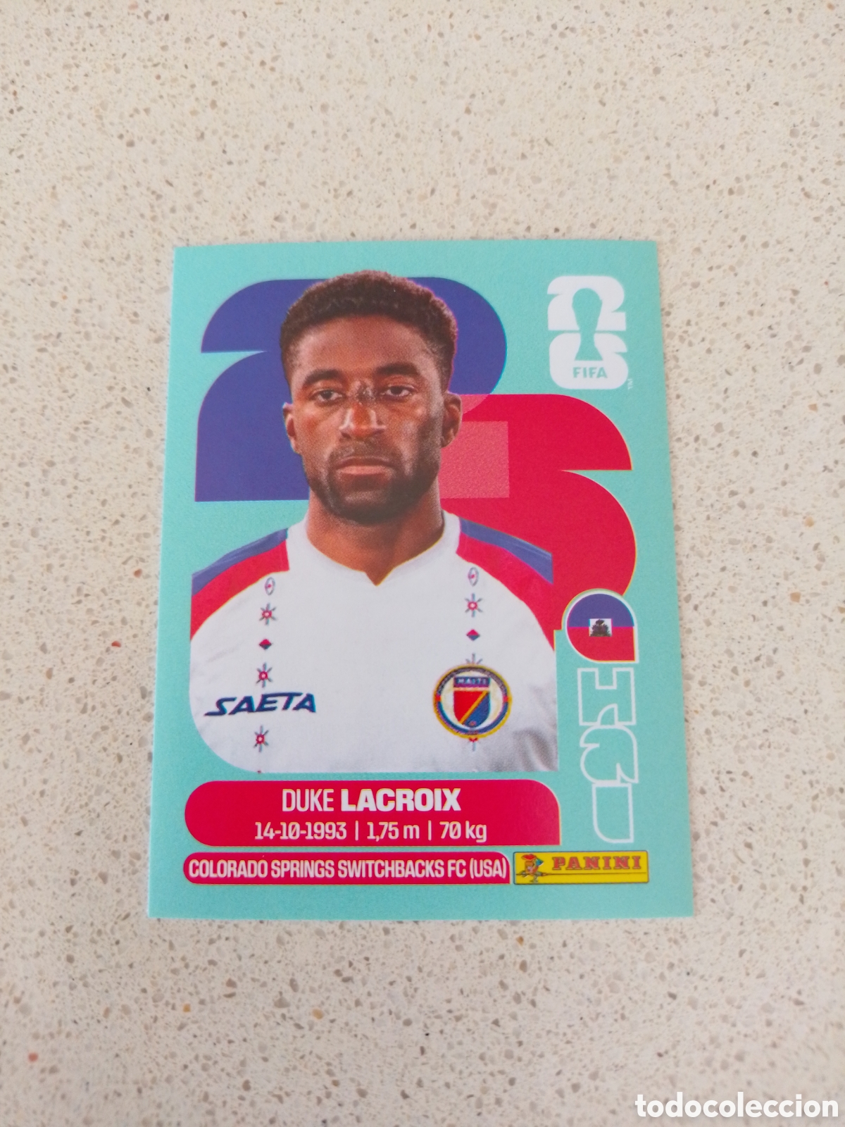 Cromos de F&uacute;tbol: CROMO NUMERO 7 LACROIX HAITI. MUNDIAL 2026. PANINI.