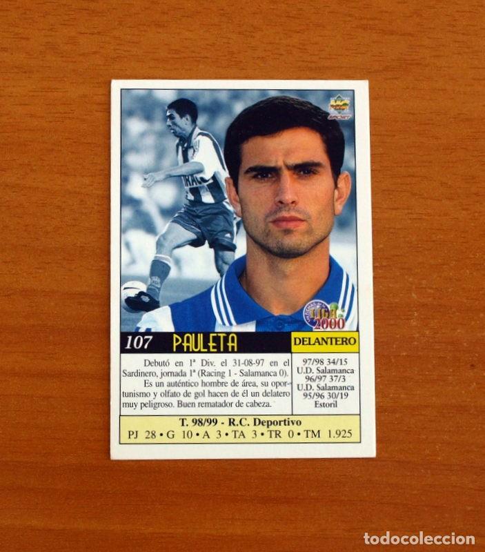 Cromos de f&uacute;tbol: Deportivo La Coru&ntilde;a - N&ordm; 107, Pauleta - Mundicromo Las Fichas de la Liga 1999-2000, 99-00