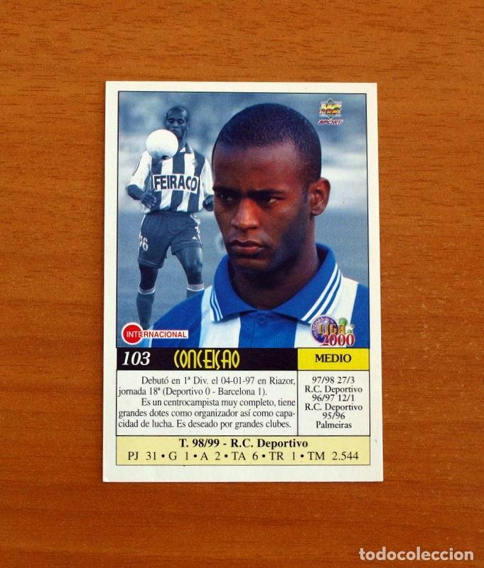 Cromos de f&uacute;tbol: Deportivo La Coru&ntilde;a - N&ordm; 103, Concei&ccedil;ao - Mundicromo Las Fichas de la Liga 1999-2000, 99-00