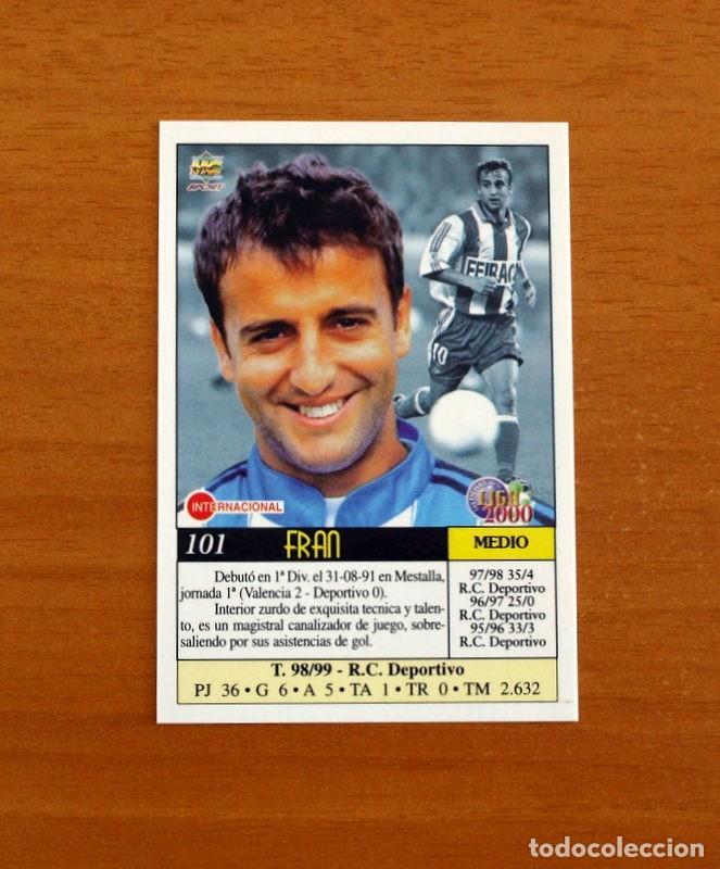Cromos de f&uacute;tbol: Deportivo La Coru&ntilde;a - N&ordm; 101, Fran - Mundicromo Las Fichas de la Liga 1999-2000, 99-00