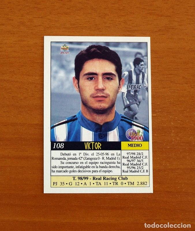 Cromos de F&uacute;tbol: Deportivo La Coru&ntilde;a - N&ordm; 108, V&iacute;ctor - Mundicromo Las Fichas de la Liga 1999-2000, 99-00