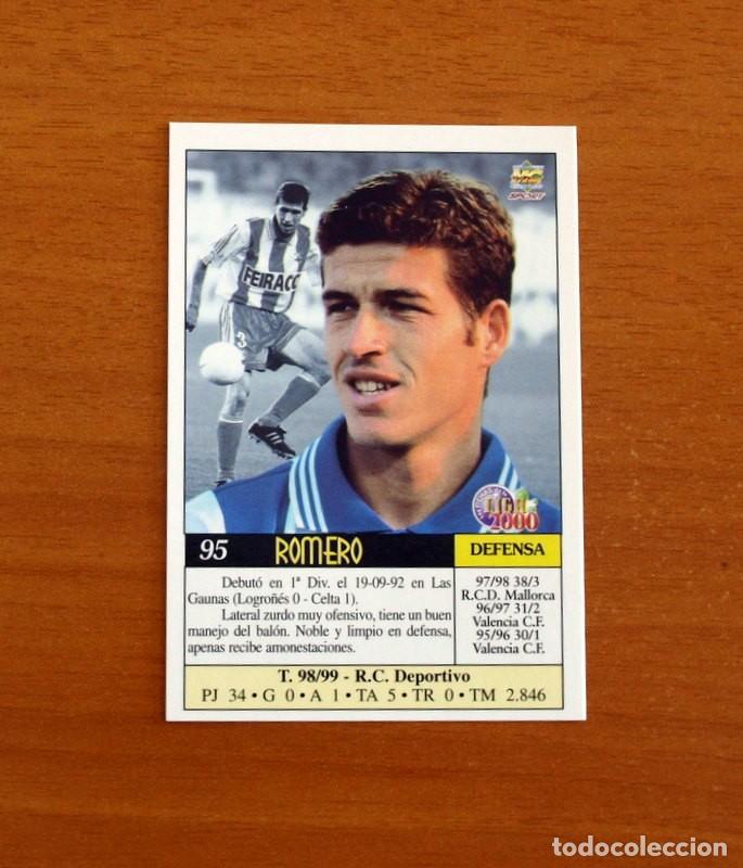 Cromos de F&uacute;tbol: Deportivo La Coru&ntilde;a - N&ordm; 95, Romero - Mundicromo Las Fichas de la Liga 1999-2000, 99-00