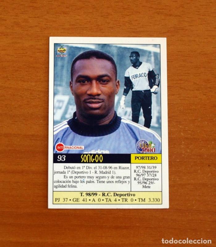 Cromos de F&uacute;tbol: Deportivo La Coru&ntilde;a - N&ordm; 93, Songo'o - Mundicromo Las Fichas de la Liga 1999-2000, 99-00