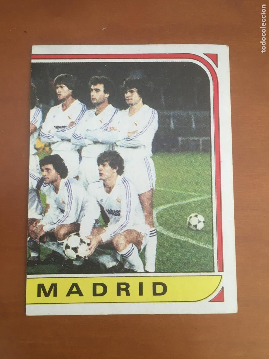 Cromos de F&uacute;tbol: real madrid equipo alineacion cromo n&ordm; 203 futbol 84 panini nunca pegado nuevo de sobre