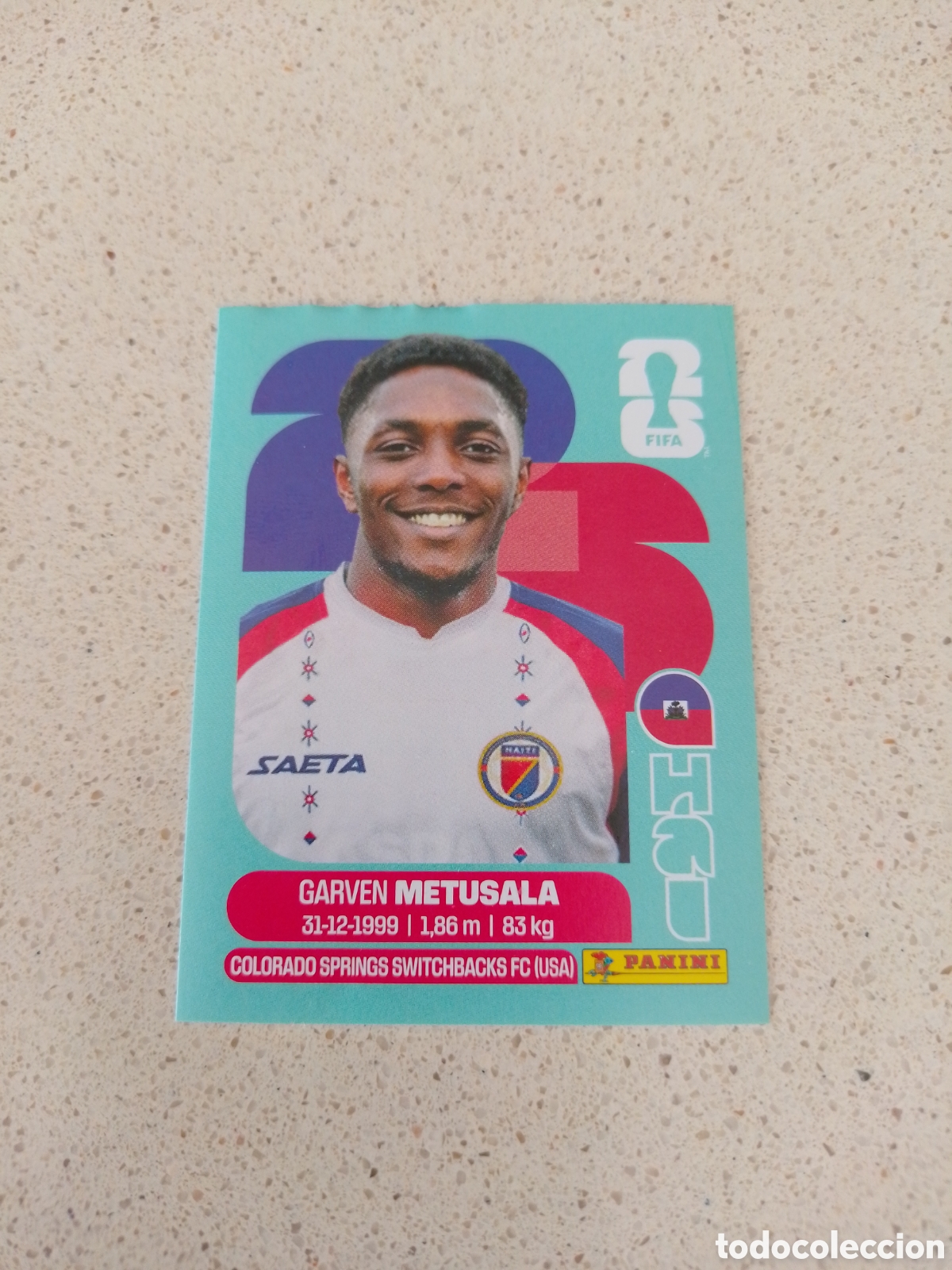 Football Stickers: CROMO NUMERO 8 METUSALA HAITI. MUNDIAL 2026. PANINI.