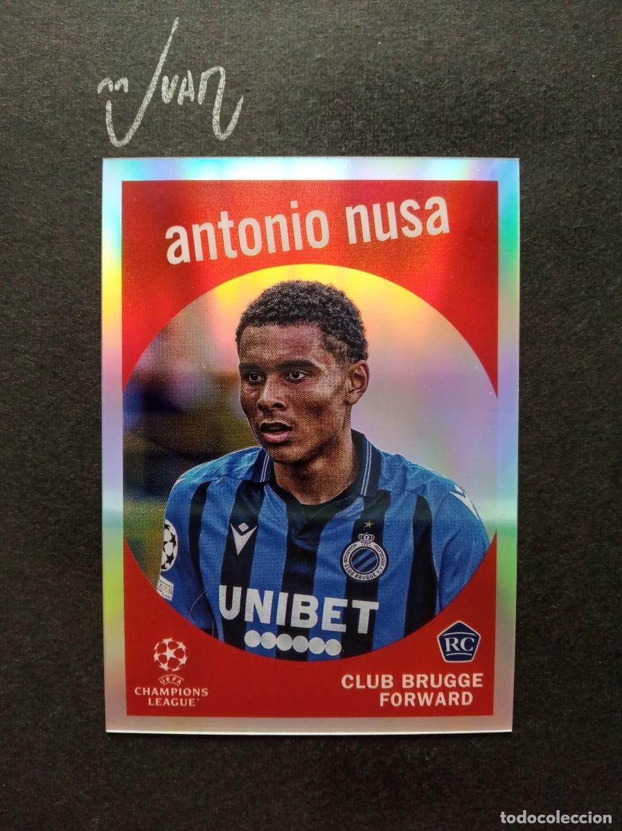 Football Stickers: 59-35 ROOKIE ANTONIO NUSA CLUB BRUGGE NORUEGA MUNDIAL 2026 ⚽ TOPPS &reg; CHROME UEFA 2022 2023 23