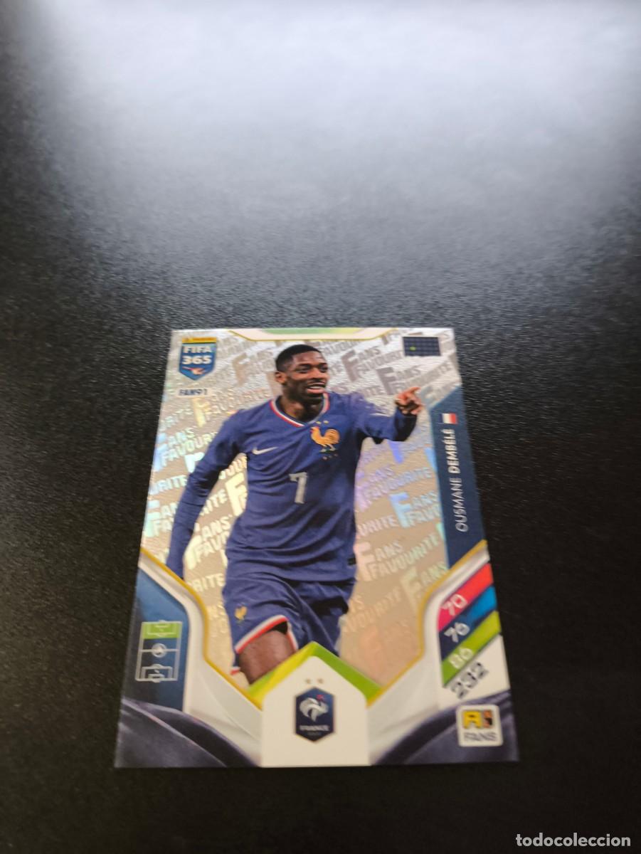 Fu&szlig;ball-Sticker: FAN91 Ousmane Demb&eacute;l&eacute; FRANCIA PLATA FANS FAVOURITE PANINI ADRENALYN FIFA 365 2025 2026 LIGA