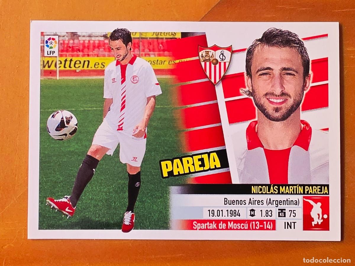 Fu&szlig;ball-Sticker: &Uacute;ltimos Fichajes 18 Nico Pareja, Sevilla FC, Panini Ediciones Liga Este 2013 2014 13 14