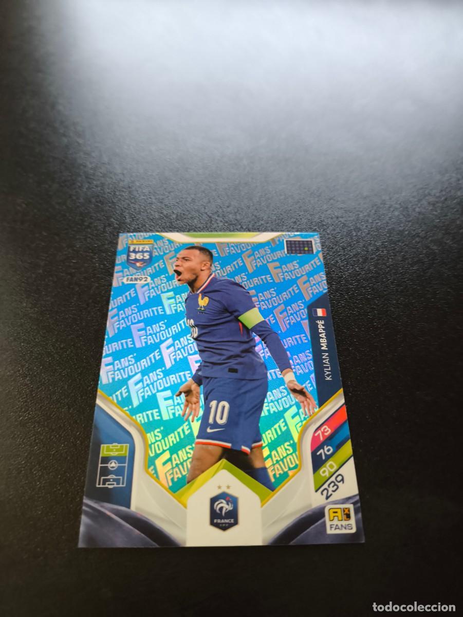 Fu&szlig;ball-Sticker: FAN92 Kylian Mbapp&eacute; FRANCIA BLUE AZUL FANS FAVOURITE PANINI ADRENALYN FIFA 365 2025 2026 LIGA