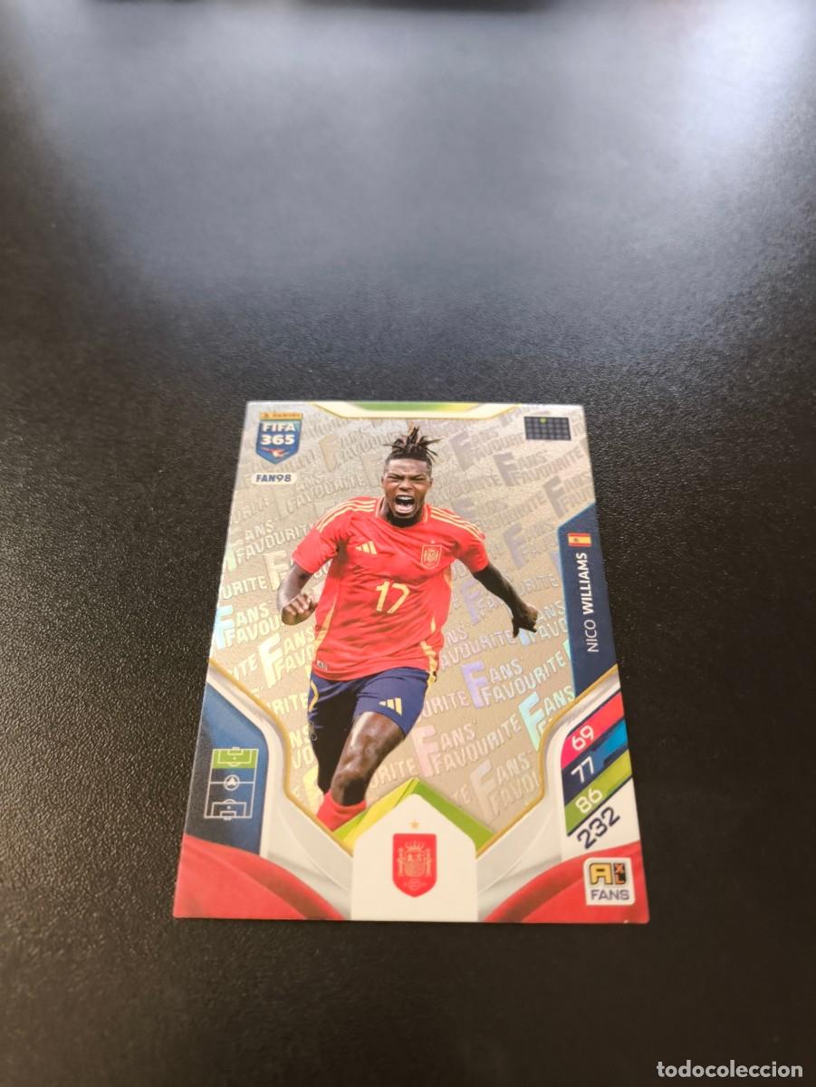 Football Stickers: FAN98 Nico Williams PLATA ESPA&Ntilde;A FANS FAVOURITE PANINI ADRENALYN FIFA 365 2025 2026 LIGA