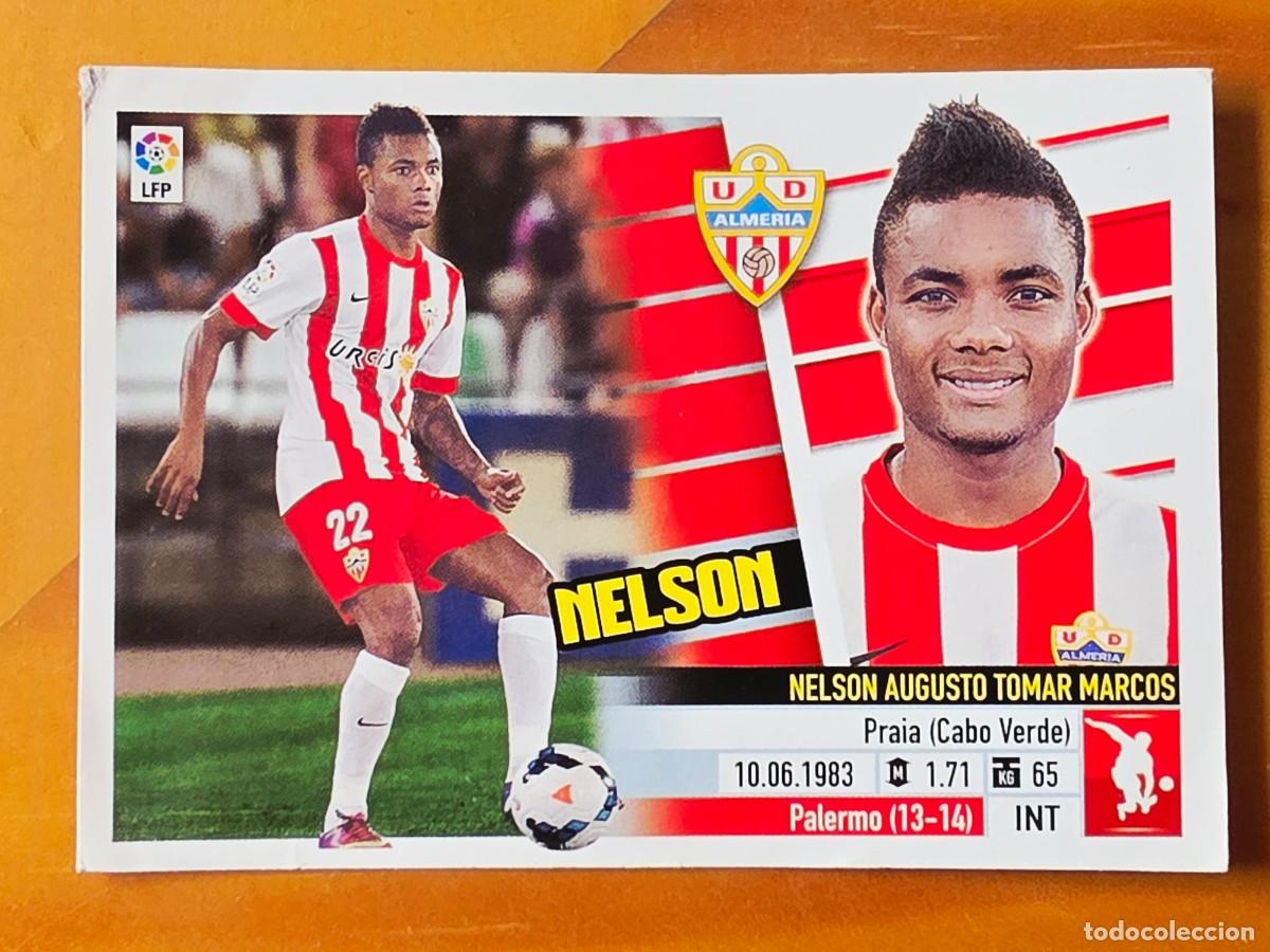 Cromos de F&uacute;tbol: 3 B BIS Nelson, UD Almer&iacute;a, Coloca, Panini Ediciones Liga Este 2013 2014 13 14