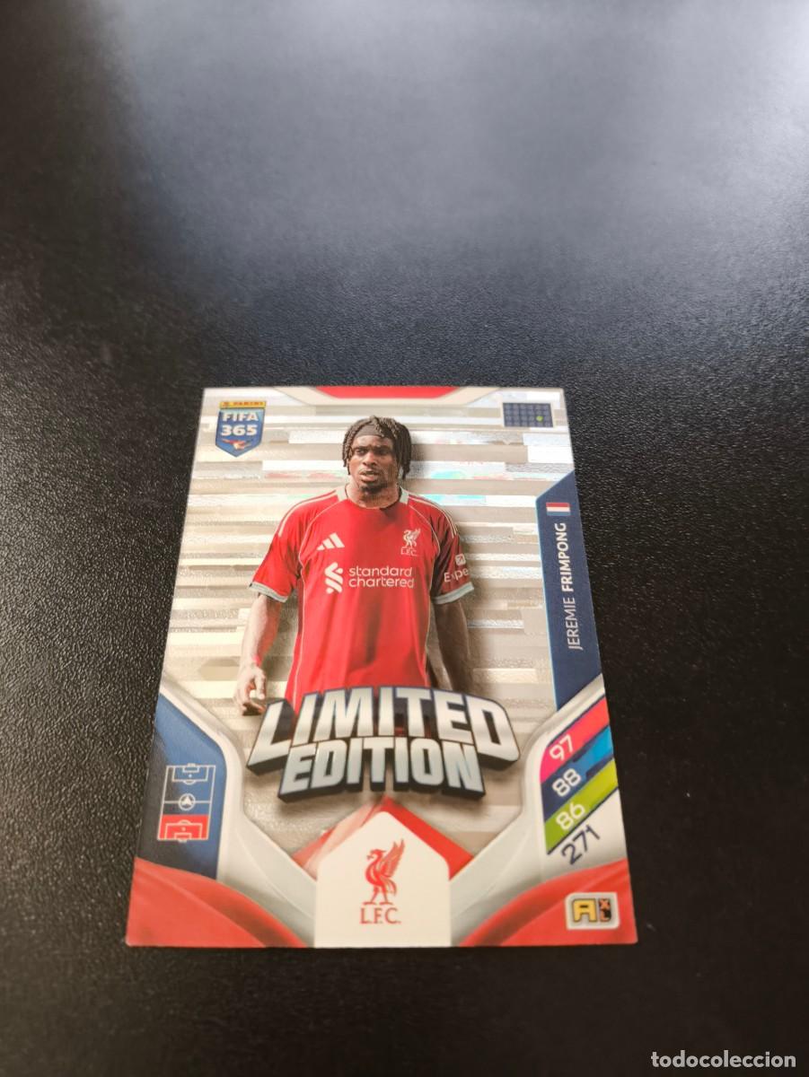 Cromos de F&uacute;tbol: LE-JF Jeremie Frimpong LIVERPOOL LIMITED EDITION PANINI ADRENALYN FIFA 365 2025 2026 LIGA