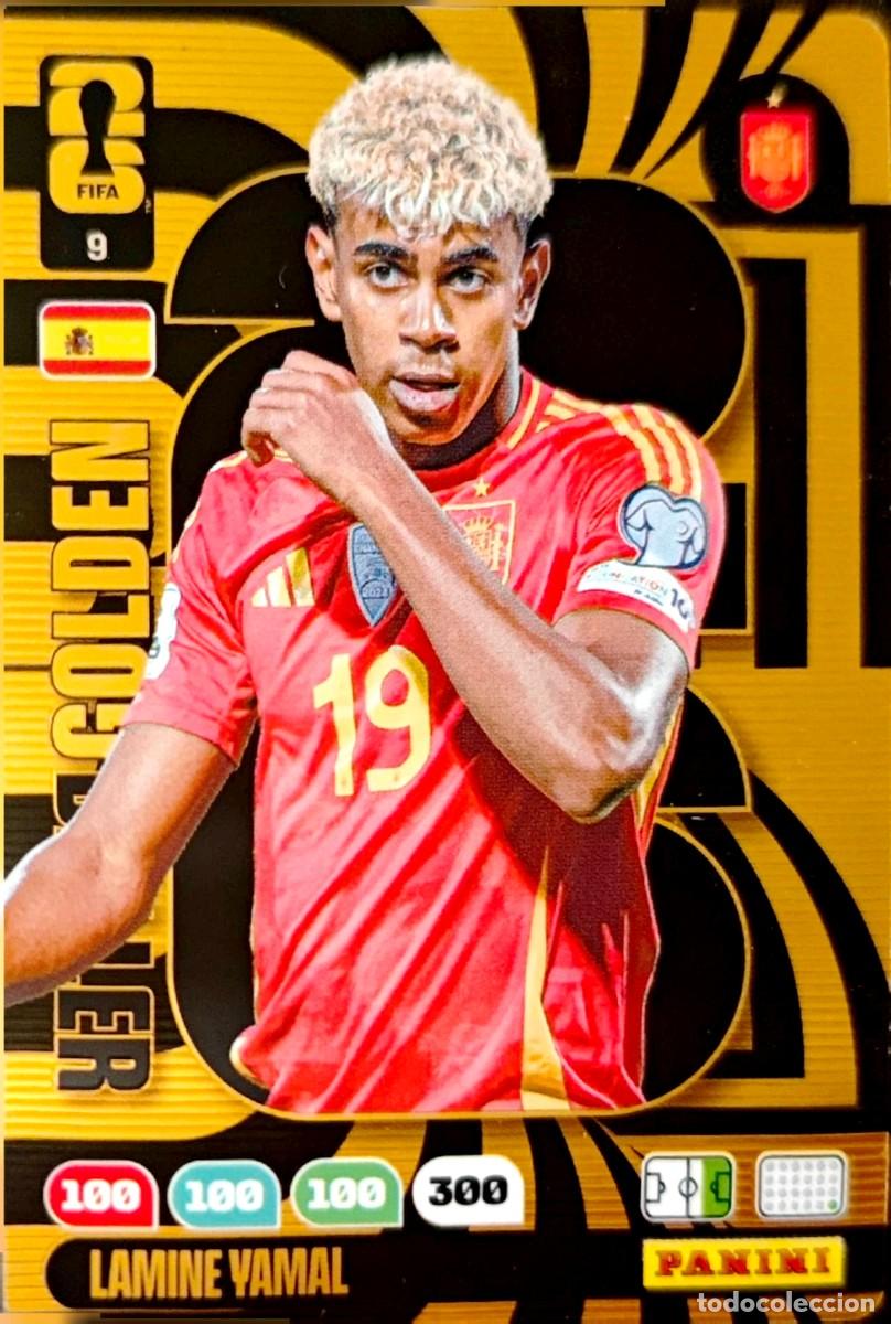 Fu&szlig;ball-Sticker: 9 Lamine Yamal - Espa&ntilde;a - FC Barcelona - GOLDEN BALLER - PANINI Adrenalyn FIFA World Cup 2026