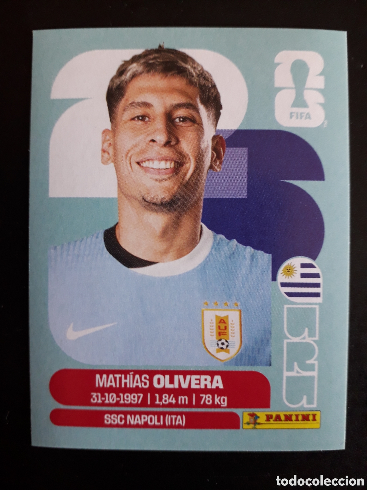 Fu&szlig;ball-Sticker: OLIVERA URUGUAY URU 7 MUNDIAL F&Uacute;TBOL 2026 FIFA WORLD CUP PANINI SIN PEGAR PEDIDO M&Iacute;NIMO 3&euro;