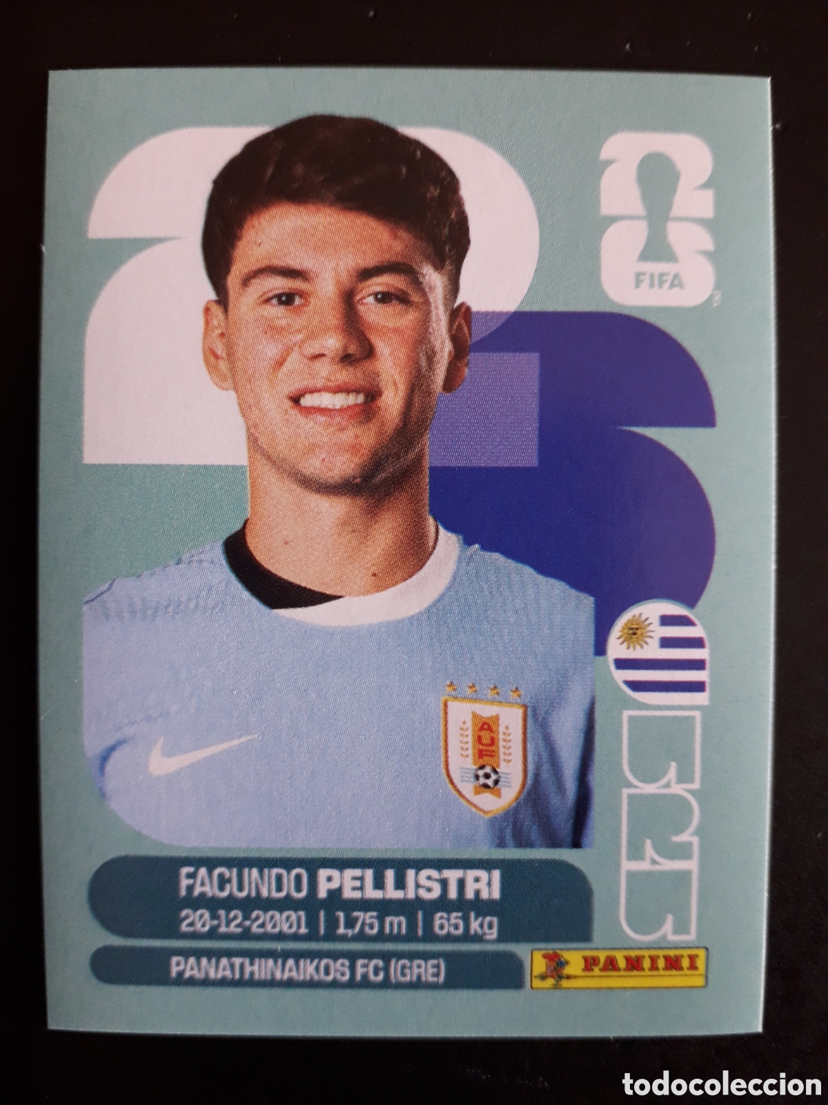 Fu&szlig;ball-Sticker: PELLISTRI URUGUAY URU 20 MUNDIAL F&Uacute;TBOL 2026 FIFA WORLD CUP PANINI SIN PEGAR PEDIDO M&Iacute;NIMO 3&euro;