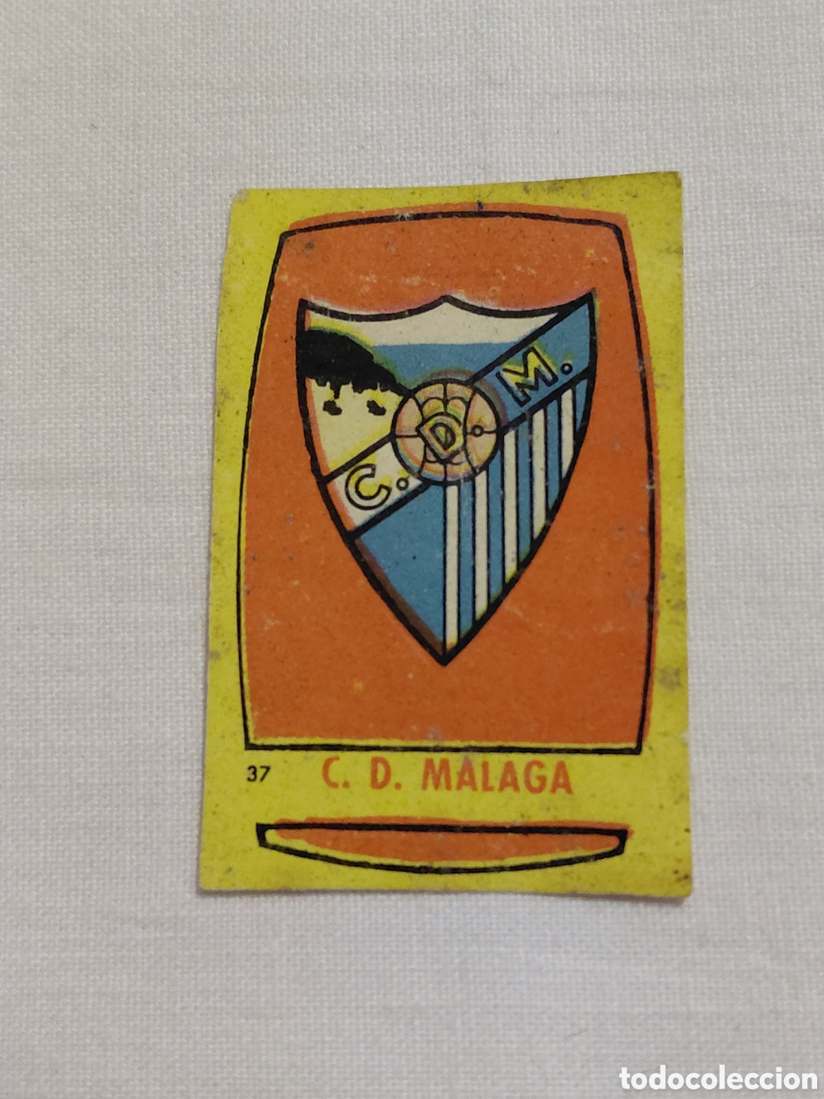 Fu&szlig;ball-Sticker: CROMO ESCUDO MALAGA CAMPEONES 1954 BRUGUERA