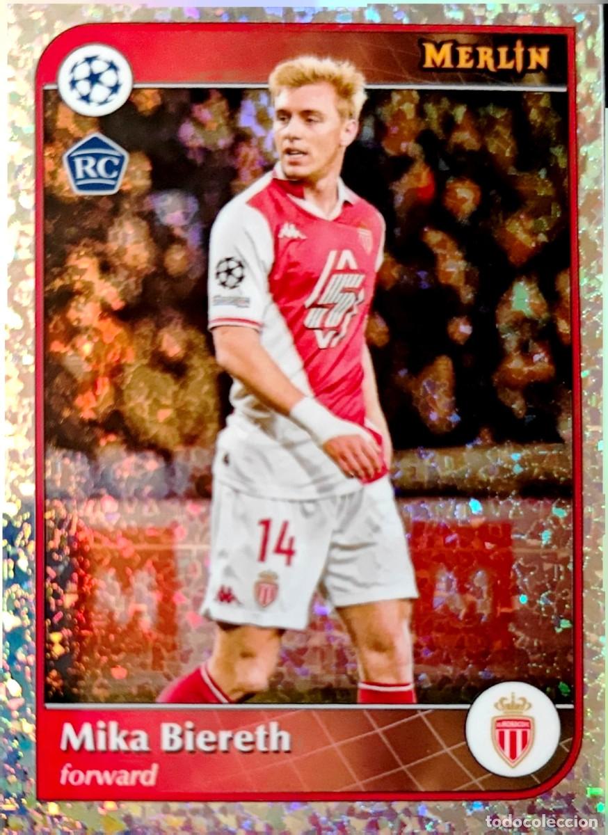 Cromos de F&uacute;tbol: 116 Mika Biereth - AS Monaco - VERSION SPECKLE - Topps Chrome MERLIN 2024 2025 24 25