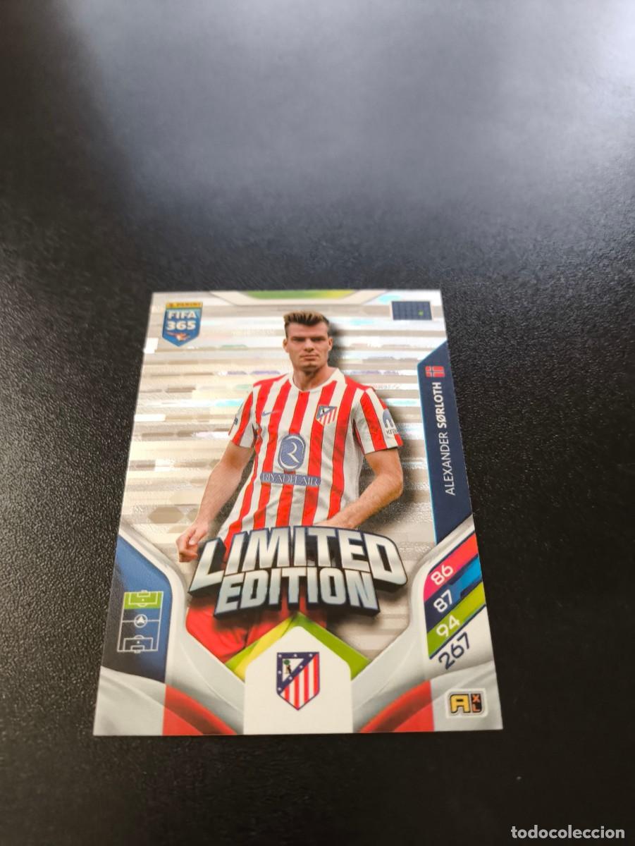 Cromos de F&uacute;tbol: LE-AS Alexander S&oslash;rloth ATLETICO MADRID LIMITED EDITION PANINI ADRENALYN FIFA 365 2025 2026 NO LIGA