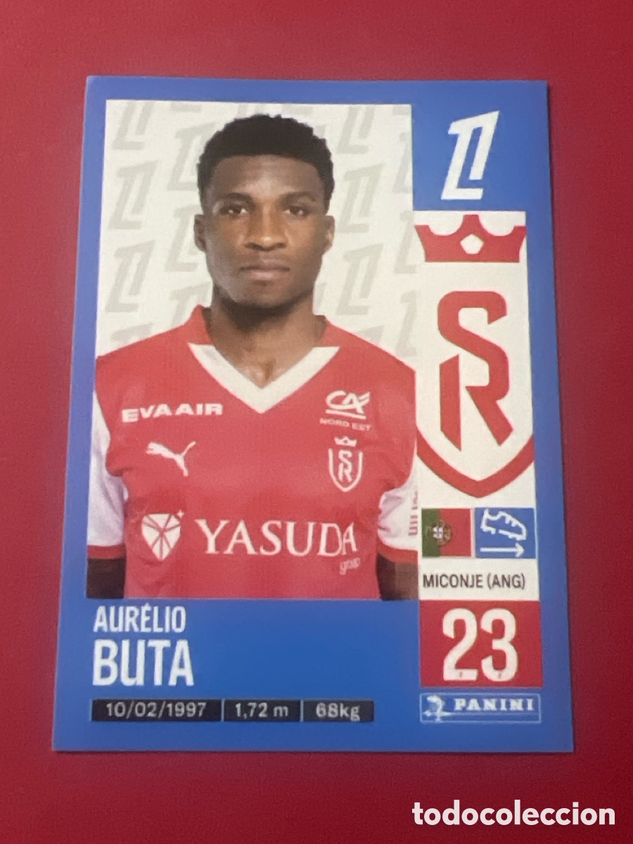 Figurine di Calcio: C1178. 384 AURELIO BUTA STADE DE REIMS CROMO FUTBOL PANINI LIGUE 1 FOOT 24-25 LIGA FRANCIA 2024-2025