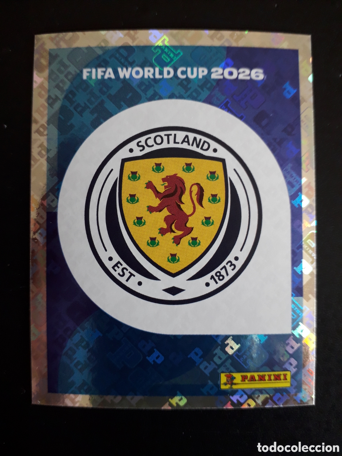 Cromos de F&uacute;tbol: ESCUDO ESCOCIA SCO 1 MUNDIAL F&Uacute;TBOL 2026 FIFA WORLD CUP PANINI SIN PEGAR PEDIDO M&Iacute;NIMO 3&euro;