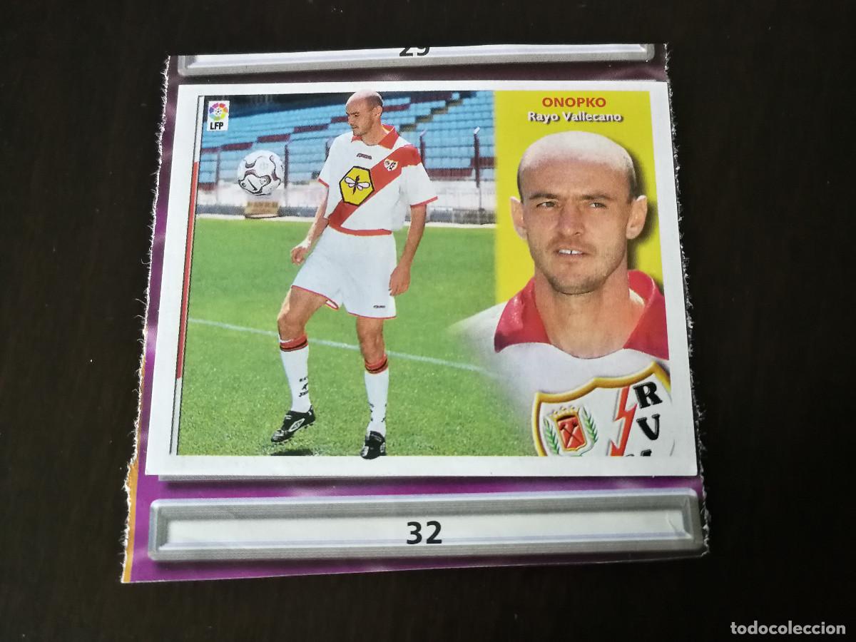 Cartes &agrave; collectionner de Football: Onopko Rayo Vallecano Ultimo Fichaje n&ordm; 32. despegado/recortado. Liga Este 02-03.