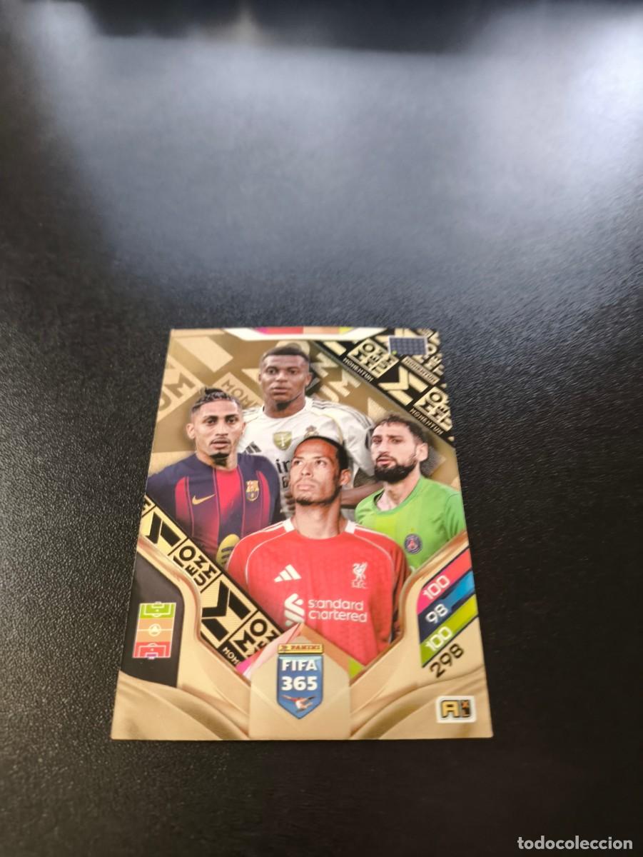 Cromos de F&uacute;tbol: RAPHINHA BARCELONA MBAPP&Eacute; REAL MADRID MOMENTUM PANINI ADRENALYN FIFA 365 2025 2026 N LIGA ESTE