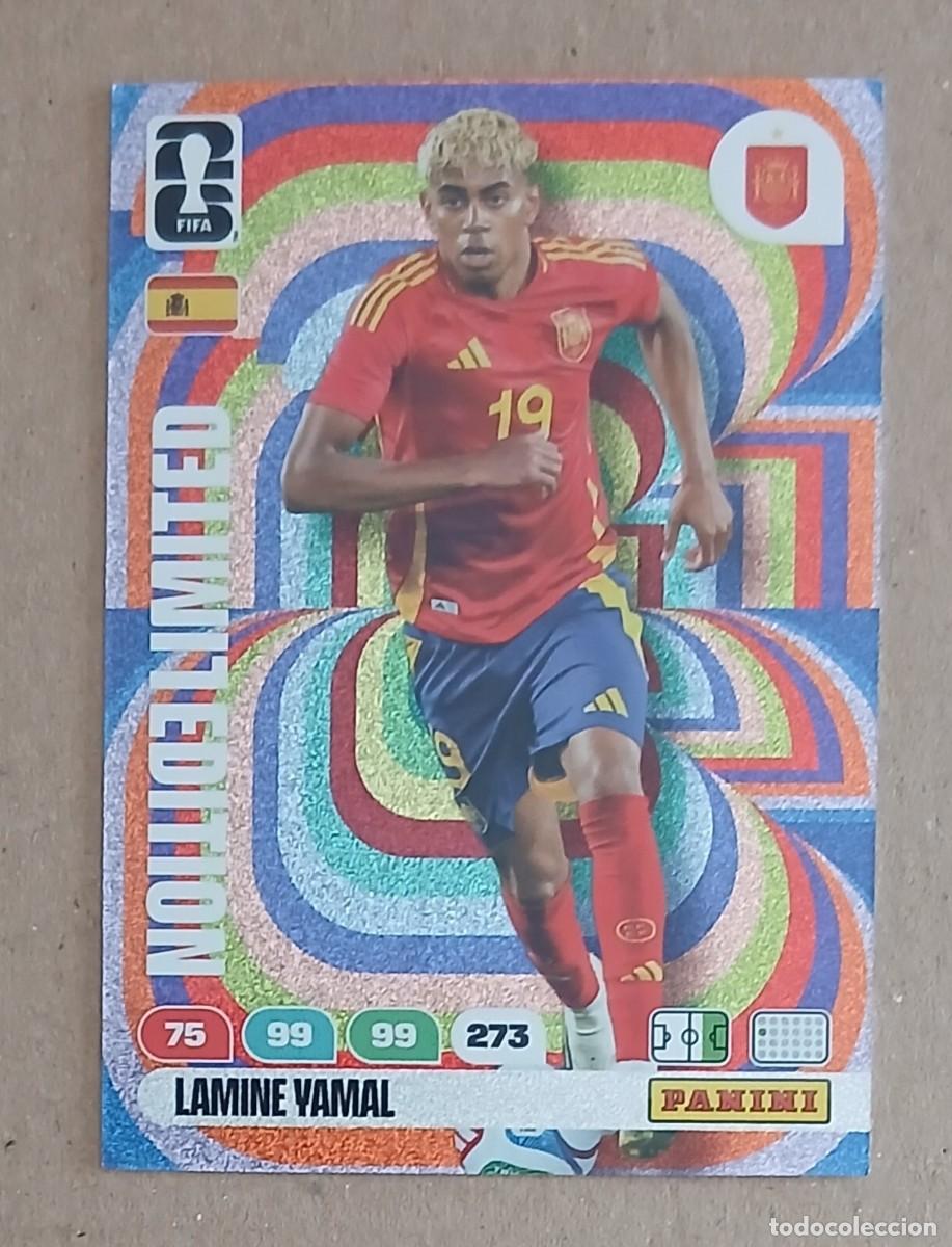 Figurine di Calcio: CROMO LAMINE YAMAL ESPA&Ntilde;A LIMITED EDITION ADRENALYN XL FIFA WORLD CUP 2026. Nuevo de sobre.