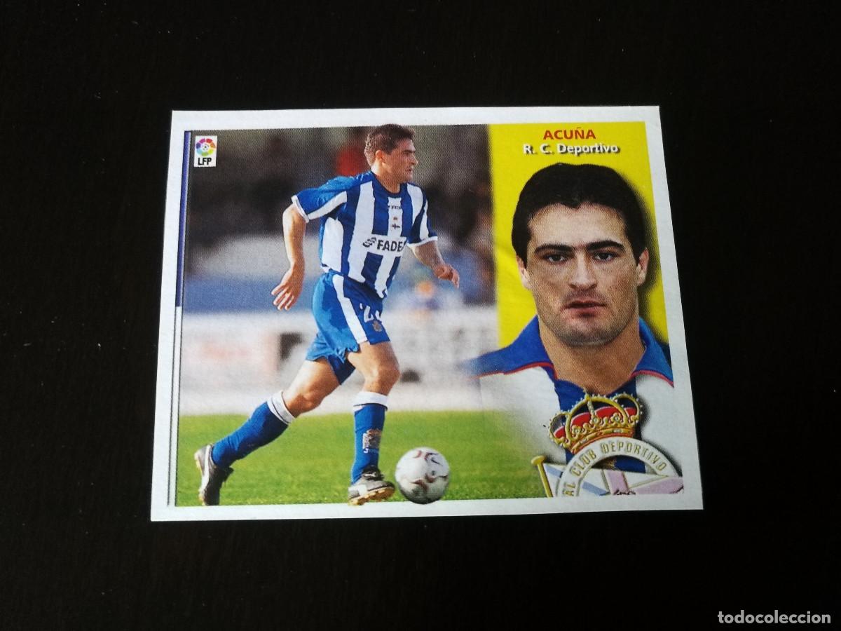 Fu&szlig;ball-Sticker: Acu&ntilde;a RCD La Coru&ntilde;a Ultimo Fichaje n&ordm; 9. despegado/recortado. Liga Este 02-03.