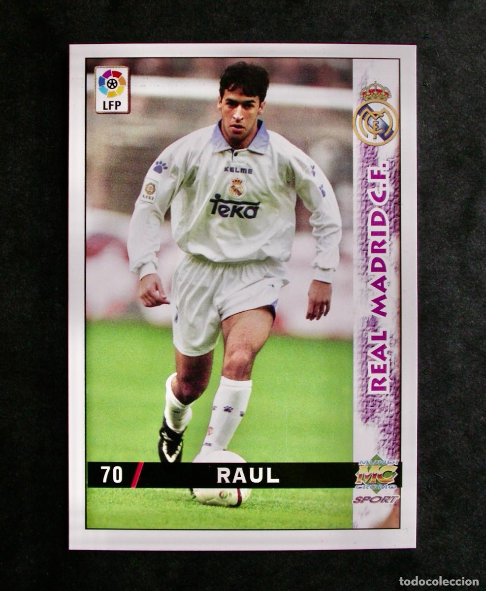 Fu&szlig;ball-Sticker: N&ordm; 70 RA&Uacute;L DEL R. MADRID DE LAS FICHAS DE LA LIGA 98-99 DE MUNDICROMO