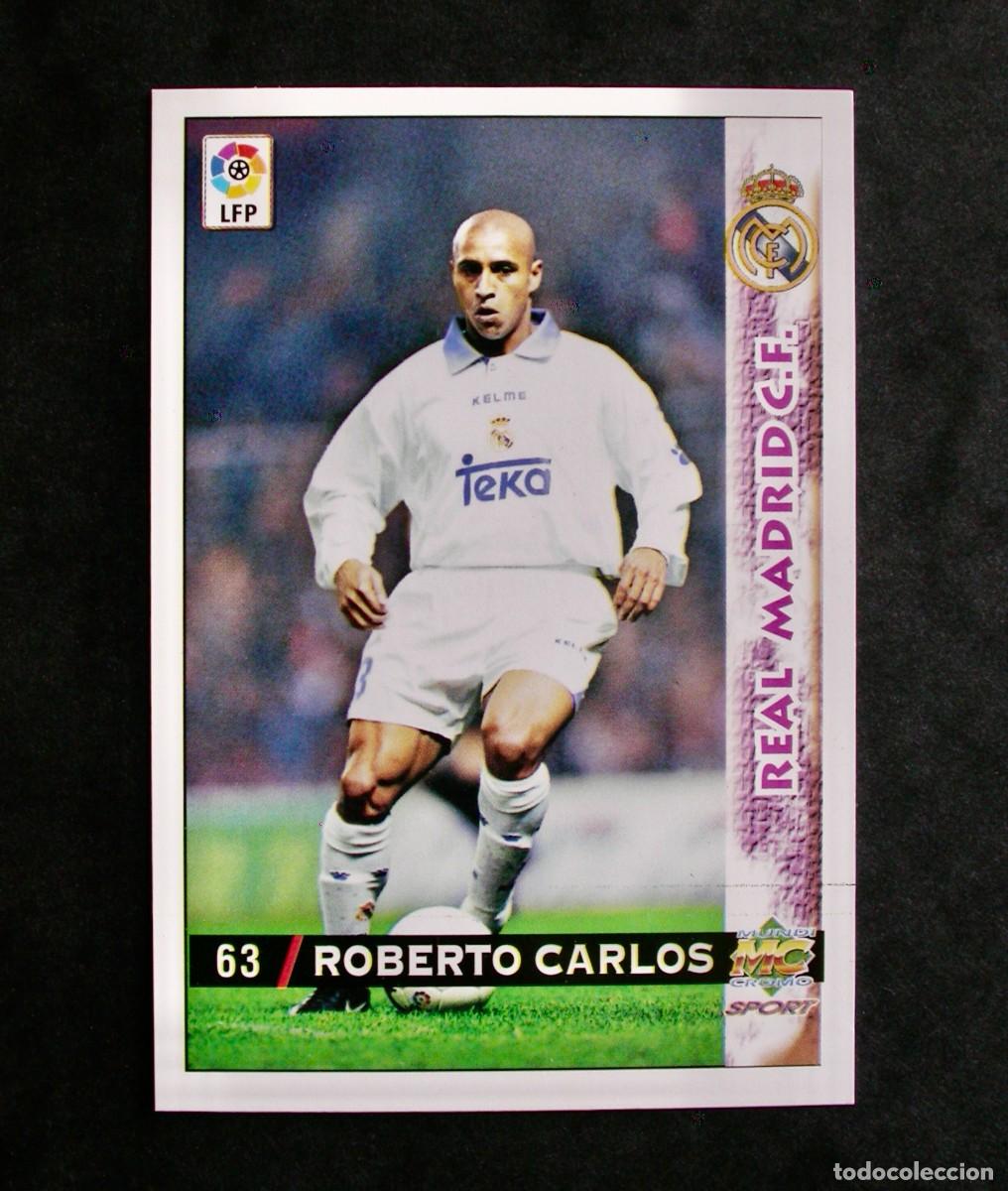 Cromos de Futebol: N&ordm; 63 ROBERTO CARLOS DEL R. MADRID DE LAS FICHAS DE LA LIGA 98-99 DE MUNDICROMO