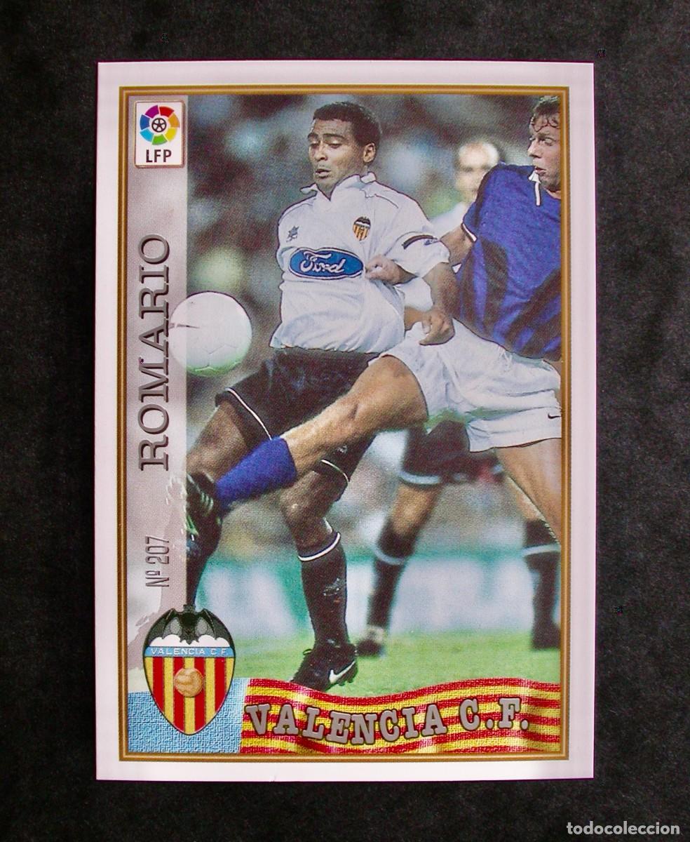 Cromos de F&uacute;tbol: N&ordm; 207 ROMARIO DEL VALENCIA DE LAS FICHAS DE LA LIGA 97-98 DE MUNDICROMO
