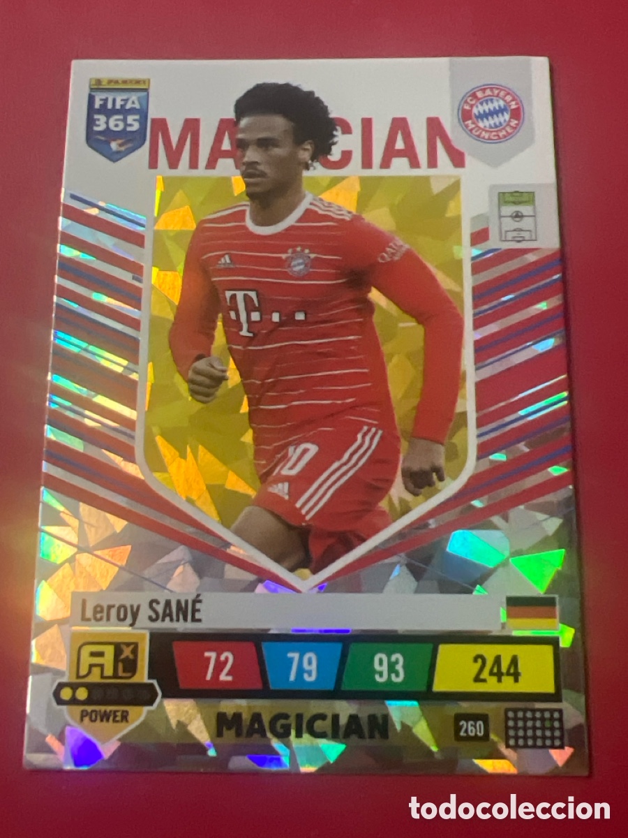 Cromos de F&uacute;tbol: C1199. 260 SANE BAYERN MUNICH ADRENALYN FIFA 365 CROMO 22 23 FUTBOL 2022 2023 LIGA -