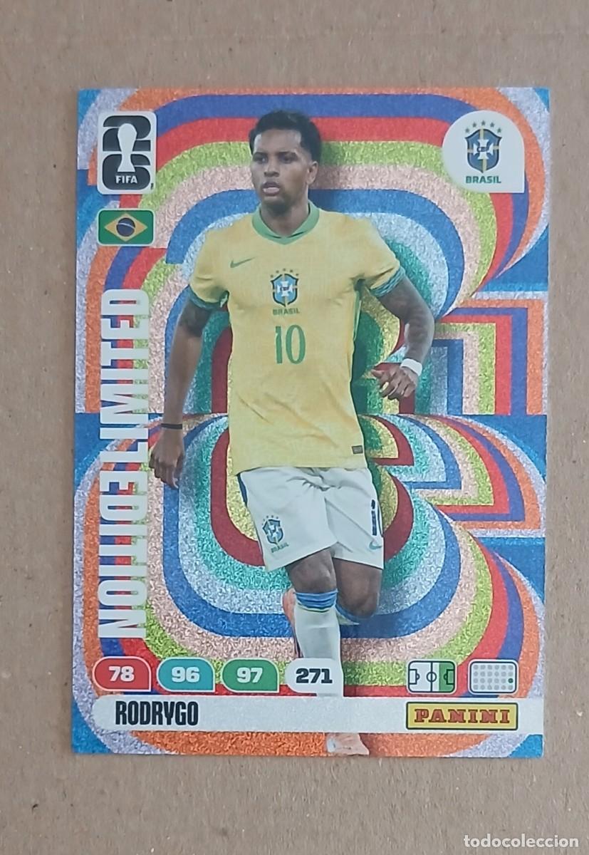 Cromos de F&uacute;tbol: CROMO RODRYGO BRASIL LIMITED EDITION ADRENALYN XL FIFA WORLD CUP 2026. Nuevo de sobre.
