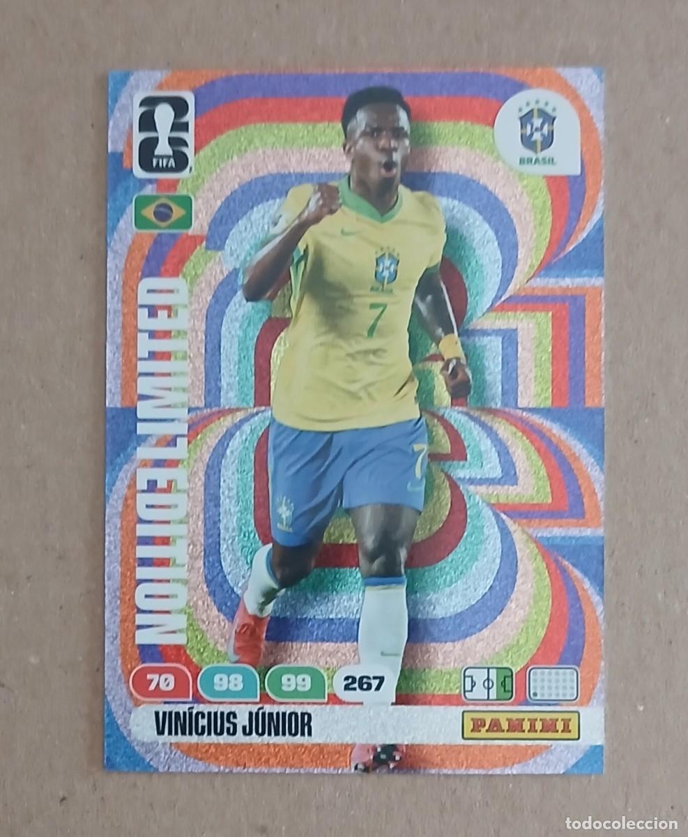 Cromos de F&uacute;tbol: CROMO VIN&Iacute;CIUS J&Uacute;NIOR BRASIL LIMITED EDITION ADRENALYN XL FIFA WORLD CUP 2026. Nuevo de sobre.