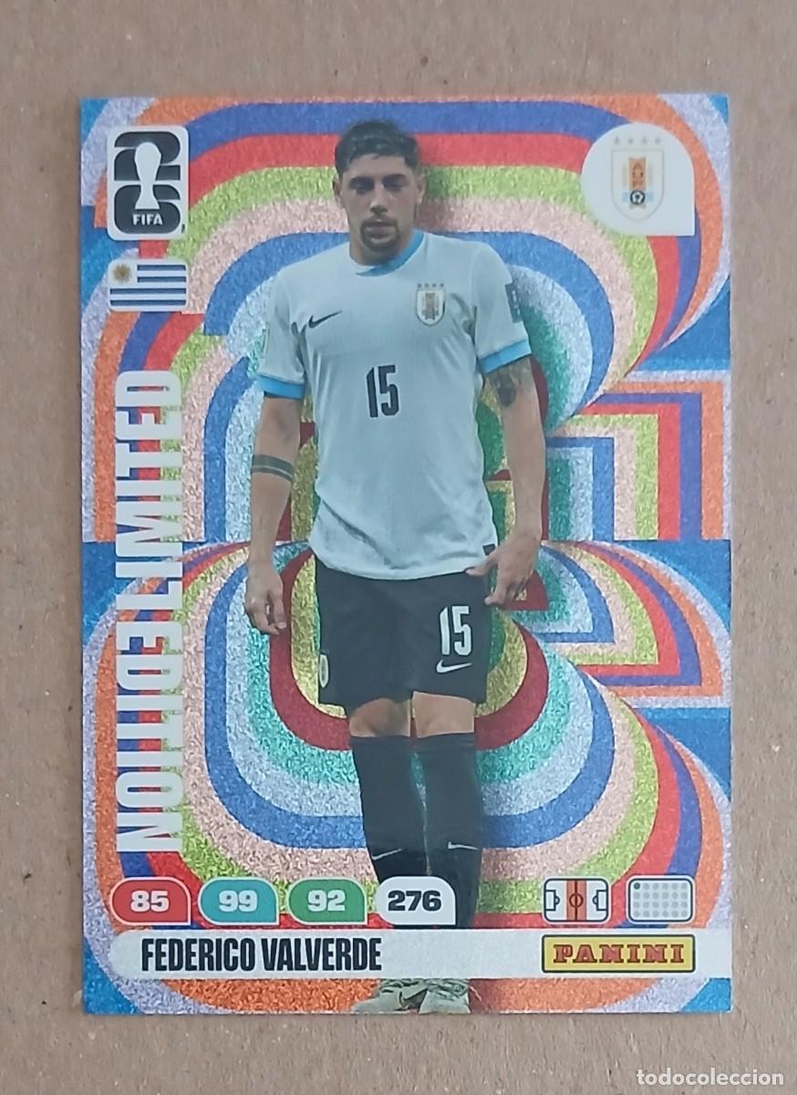 Figurine di Calcio: CROMO VALVERDE URUGUAY LIMITED EDITION ADRENALYN XL FIFA WORLD CUP 2026. Nuevo de sobre.