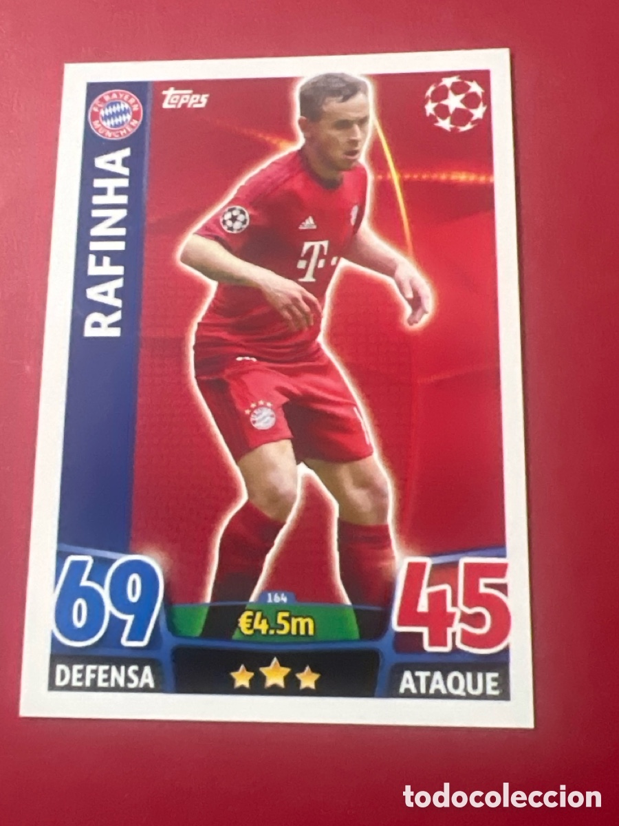 Cromos de F&uacute;tbol: C1230. 164 RAFINHA BAYERN MUNICH TOPPS MATCH ATTAX 2015 2016 CROMO 15 16 FUTBOL -