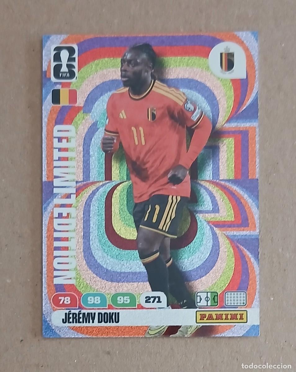 Cromos de F&uacute;tbol: CROMO J&Eacute;REMY DOKU B&Eacute;LGICA LIMITED EDITION ADRENALYN XL FIFA WORLD CUP 2026. Nuevo de sobre.