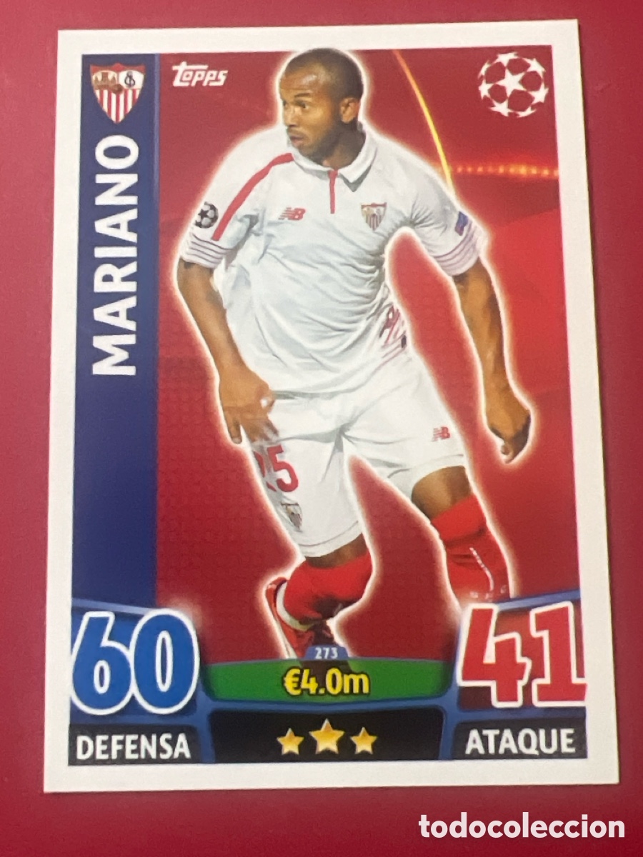 Cromos de F&uacute;tbol: C1253. 273 MARIANO SEVILLA TOPPS MATCH ATTAX 2015 2016 CROMO LIGA 15 16 FUTBOL