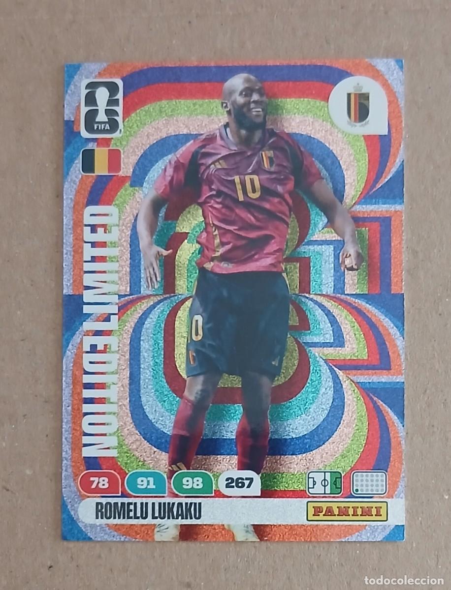 Cromos de F&uacute;tbol: CROMO ROMELU LUKAKU B&Eacute;LGICA LIMITED EDITION ADRENALYN XL FIFA WORLD CUP 2026. Nuevo de sobre.
