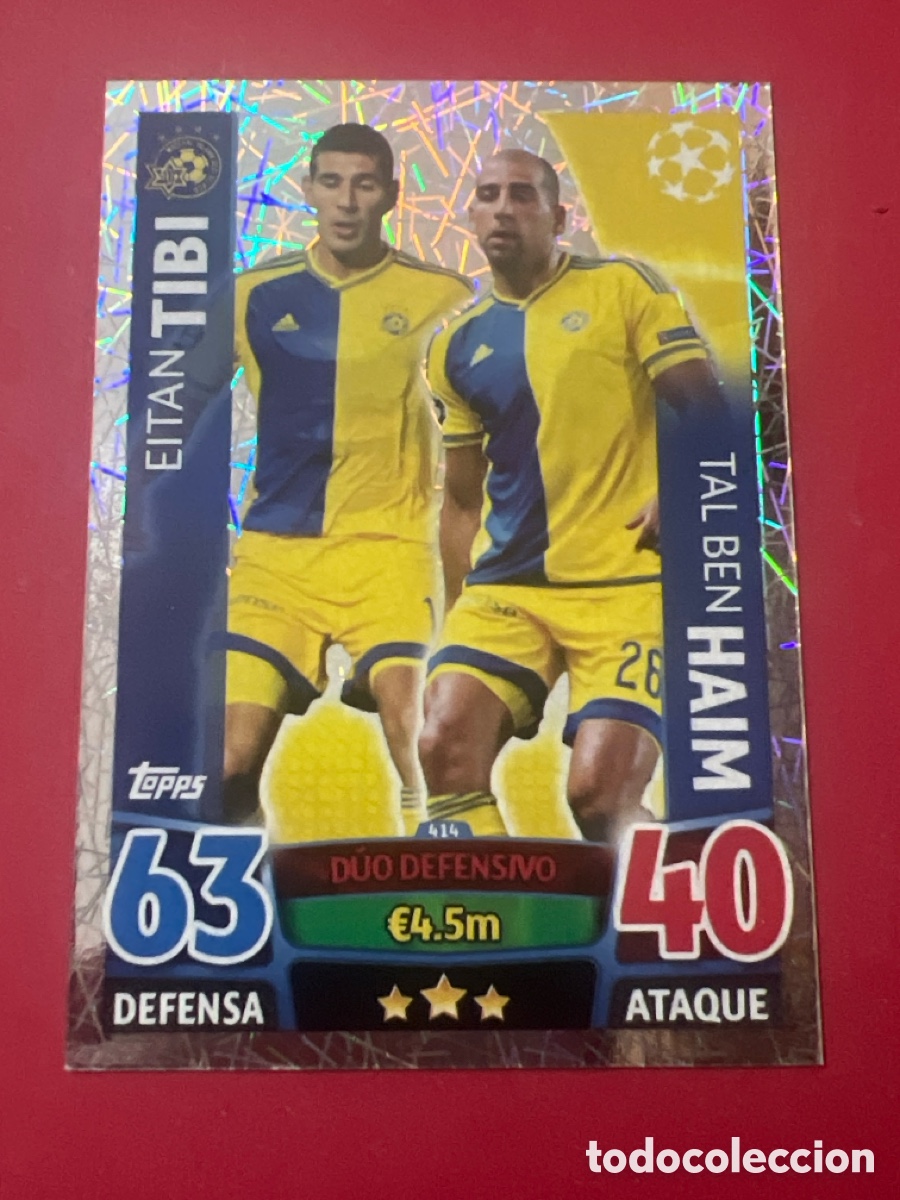 Cromos de Futebol: C1257. 414 TIBI HAIM MACABBI TEL AVIV TOPPS MATCH ATTAX 2015 2016 CROMO 15 16 FUTBOL