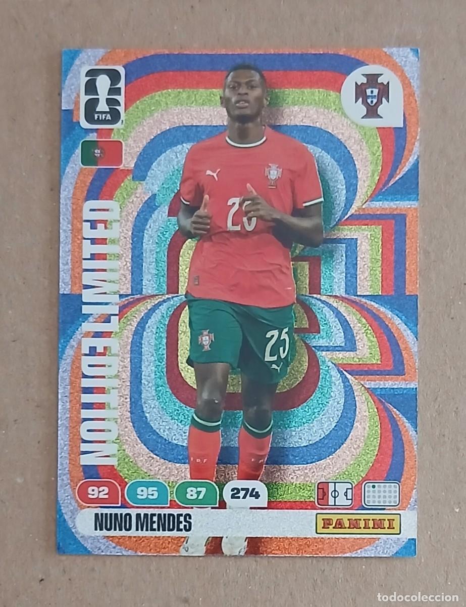 Cromos de Futebol: CROMO NUNO MENDES PORTUGAL LIMITED EDITION ADRENALYN XL FIFA WORLD CUP 2026. Nuevo de sobre.