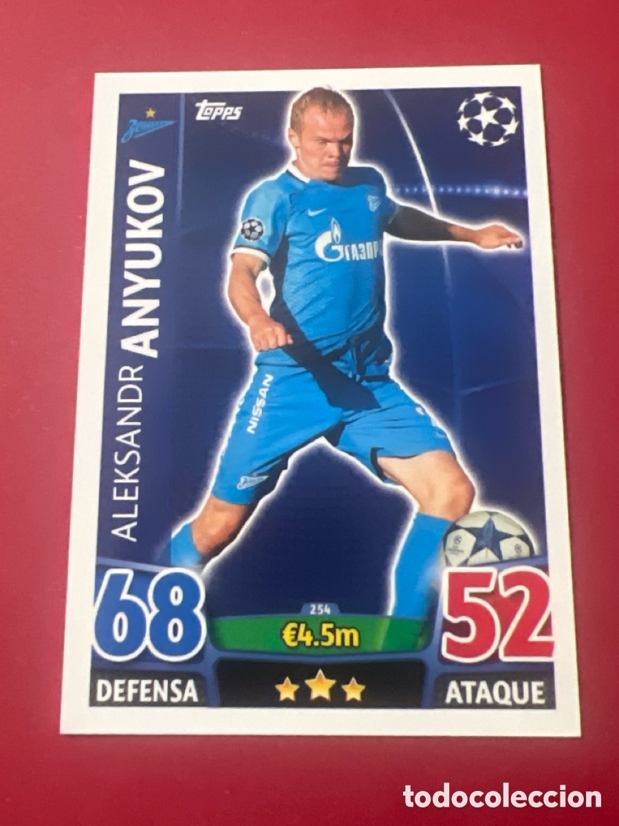 Cromos de Futebol: C1261. 254 ANYUKOV ZENIT TOPPS MATCH ATTAX 2015 2016 CROMO 15 16 FUTBOL -
