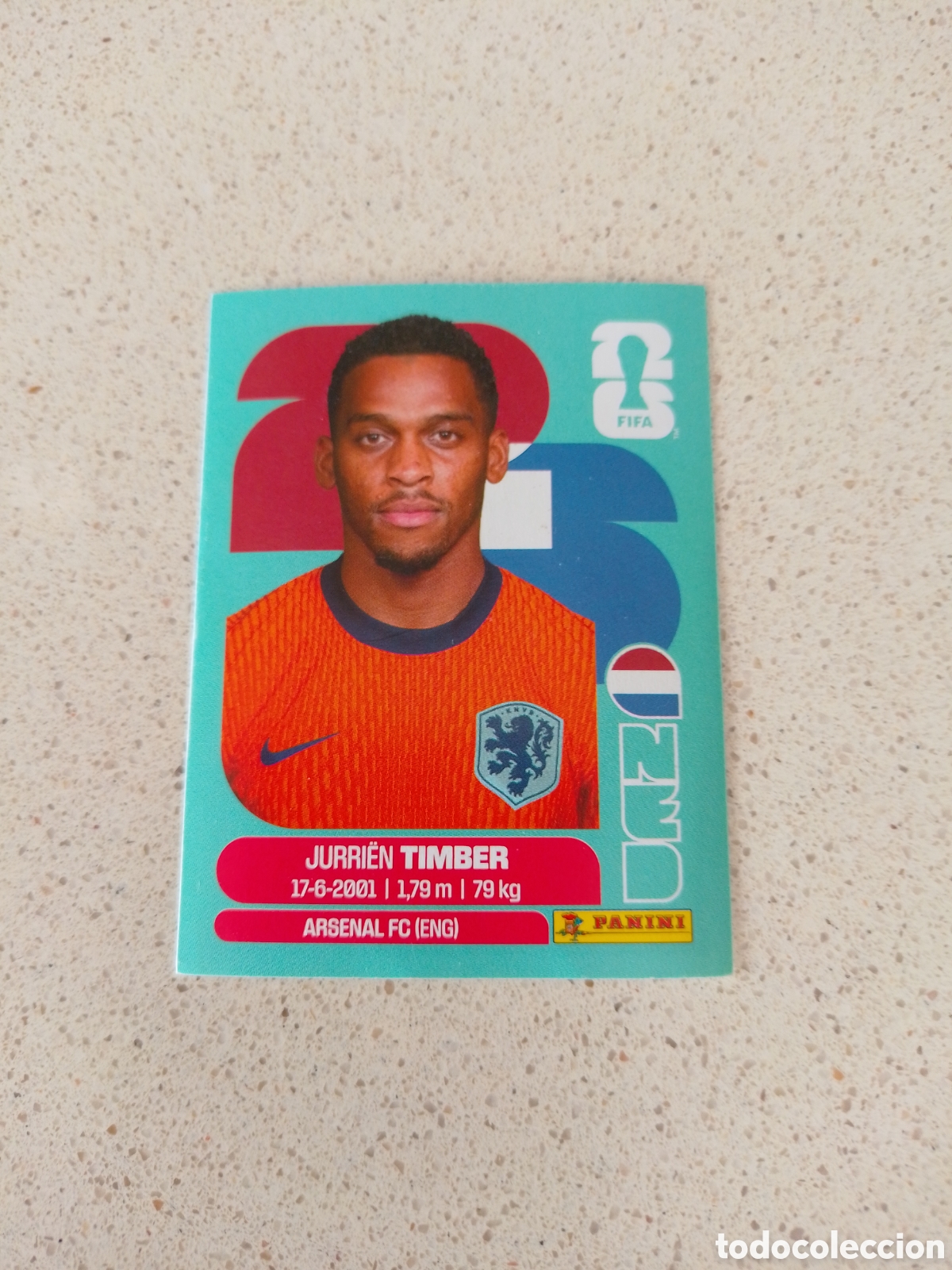 Cromos de Futebol: CROMO NUMERO 5 TIMBER PAISES BAJOS. MUNDIAL 2026. PANINI.