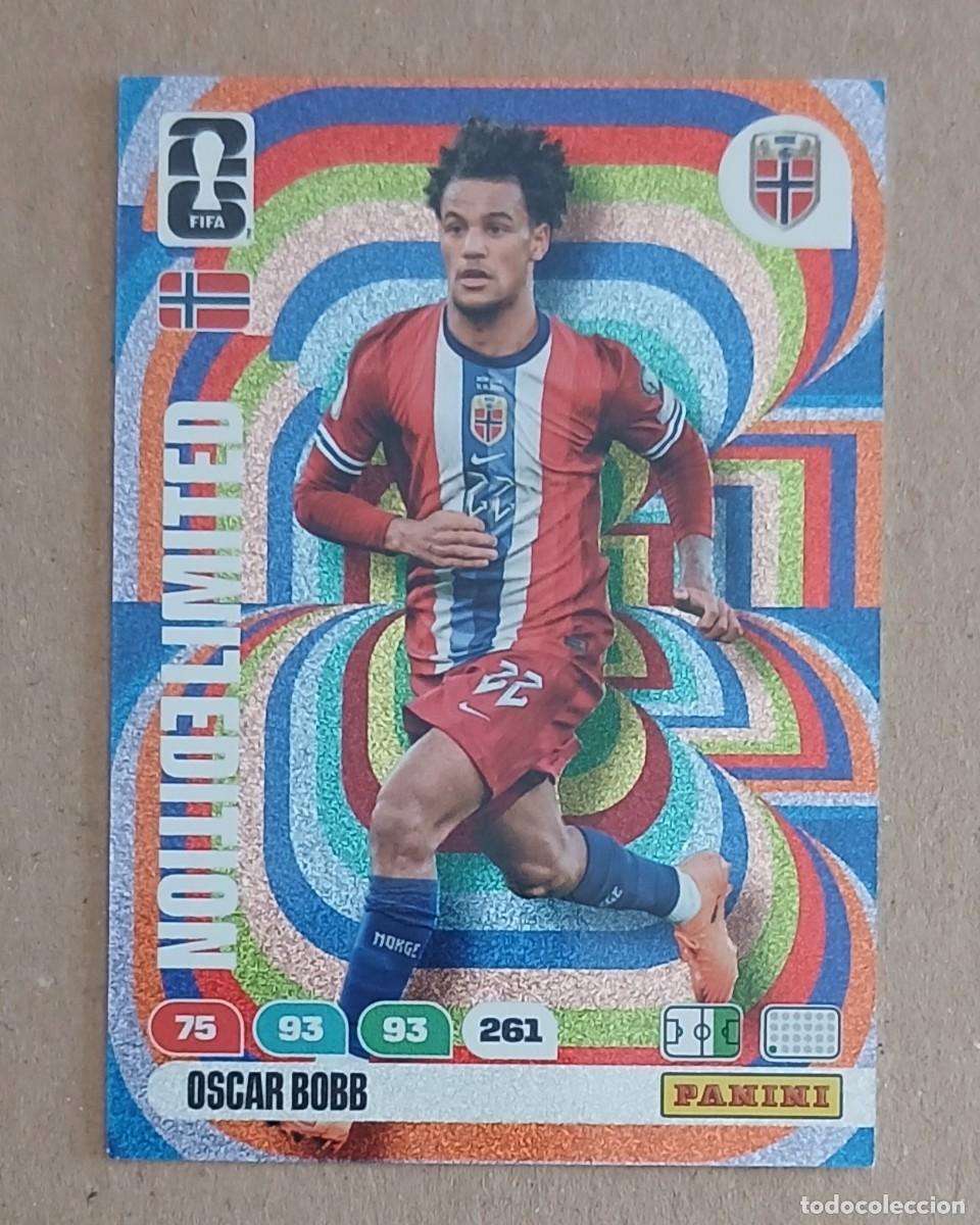 Cromos de F&uacute;tbol: CROMO OSCAR BOBB NORUEGA LIMITED EDITION ADRENALYN XL FIFA WORLD CUP 2026. Nuevo de sobre.
